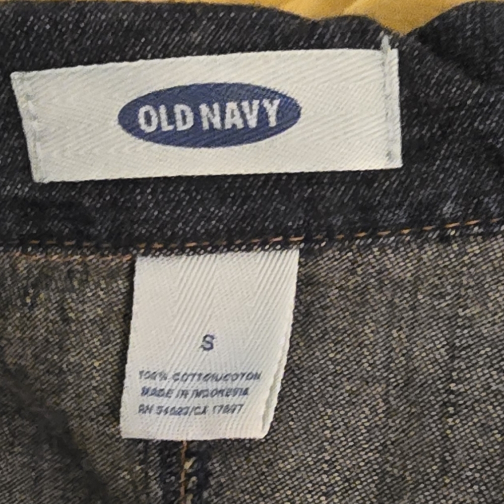 Old Navy Dark Denim Popover Shirt W/ Lace Front S - Picture 3 of 3